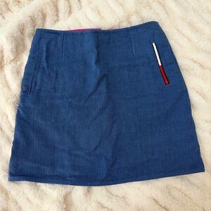 Tommy Hilfiger Blue Mini Skirt with Red Accent